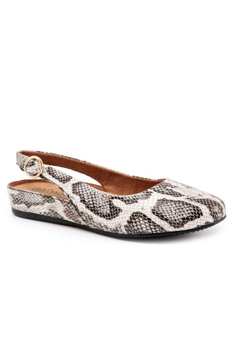 Sandy Adjustable Back Slip On Clog, BLACK WHITE SNAKE, hi-res image number null