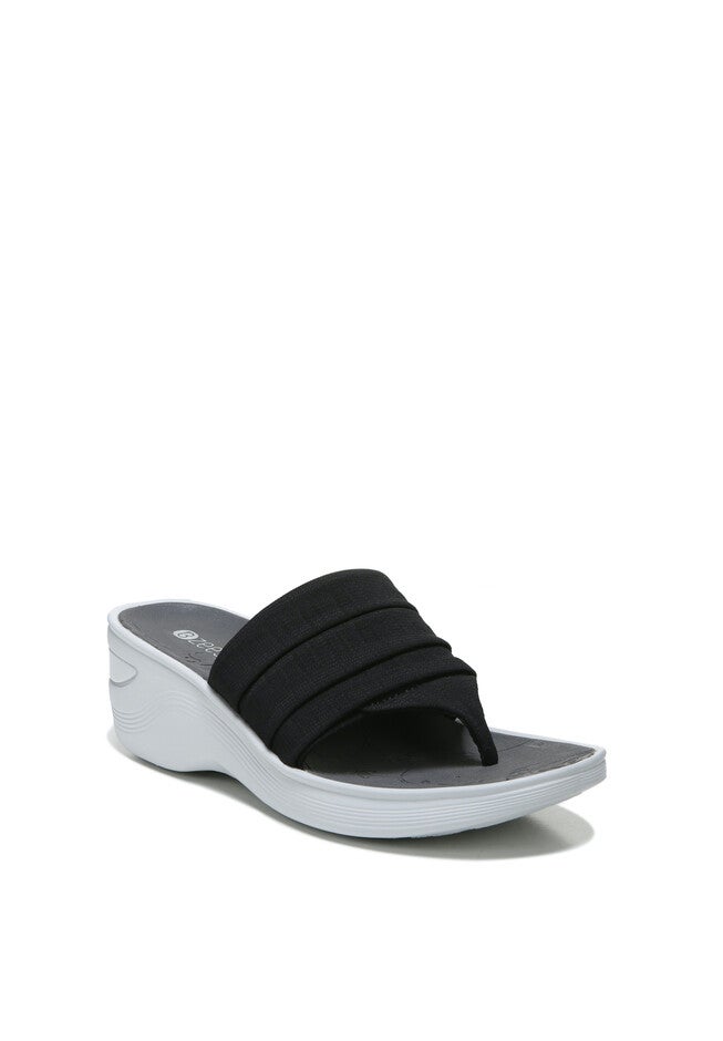 Dallas Wedge Thong Sandal, BLACK, hi-res image number 0