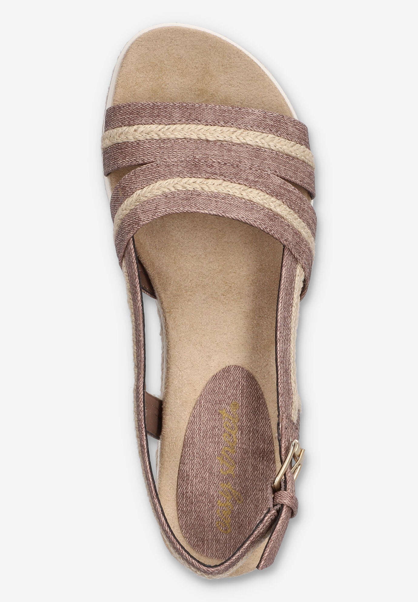 Mel Wedge Sandal, LIGHT BROWN, alternate image number 6