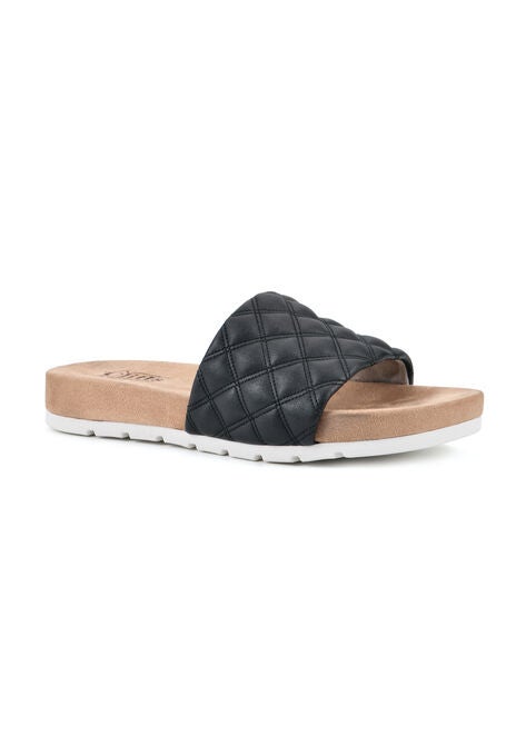Cliffs Tiptop Slide Sandal, BLACK SMOOTH, hi-res image number null