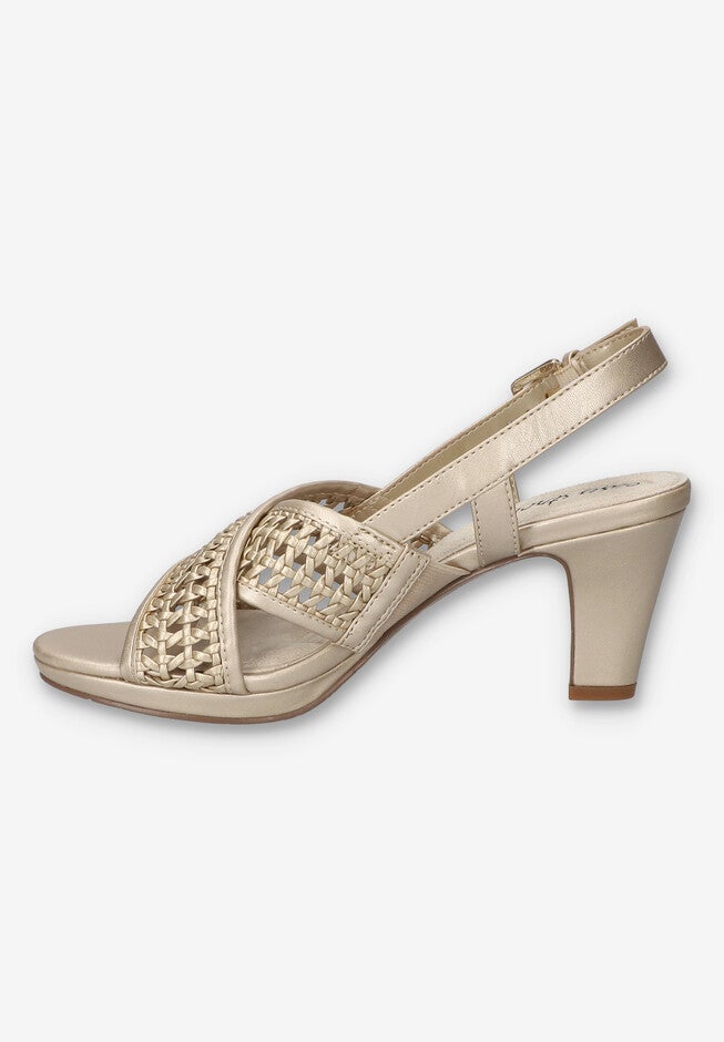 Sol Heeled Sandal, CHAMPAGNE, alternate image number 4