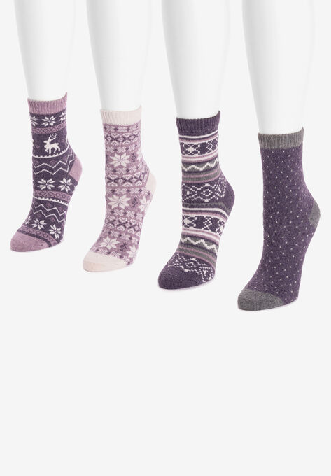 4 Pair Pack Holiday Boot Socks, , on-hover image number null