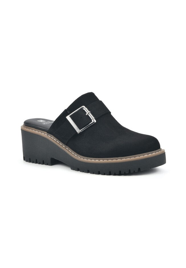 White Mountain Daring Mule, BLACK FABRIC, hi-res image number 0