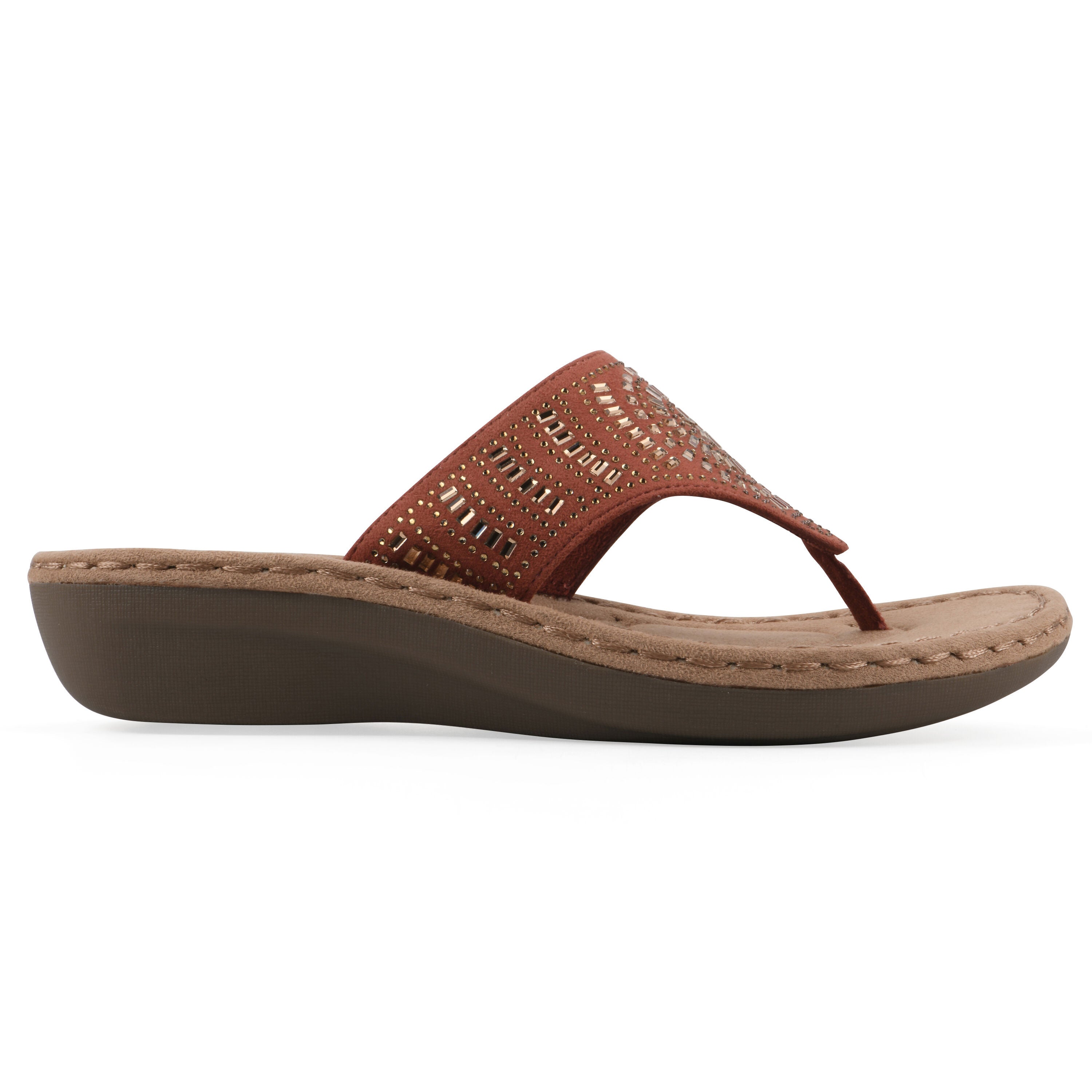 Cienna Thong Wedge Sandal, PAPRIKA FABRIC, alternate image number 2