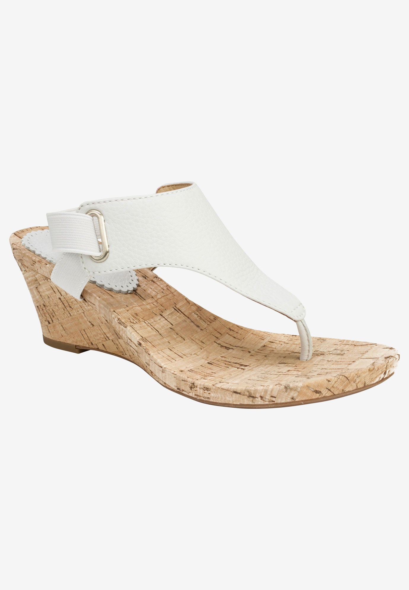 wide width white wedges