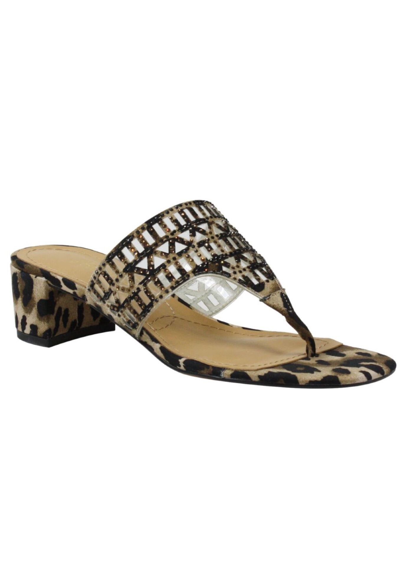 Chenelle Slingback , BLACK BROWN ANIMAL, hi-res image number 0