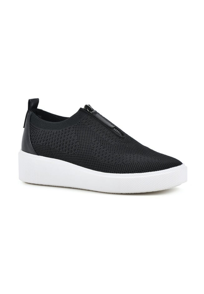 White Mountain Dacey Platform Sneaker, BLACK FABRIC, hi-res image number 0