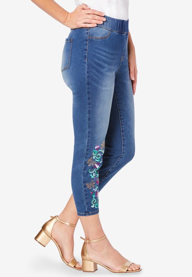 360° Stretch Capri Jean, , alternate image number null