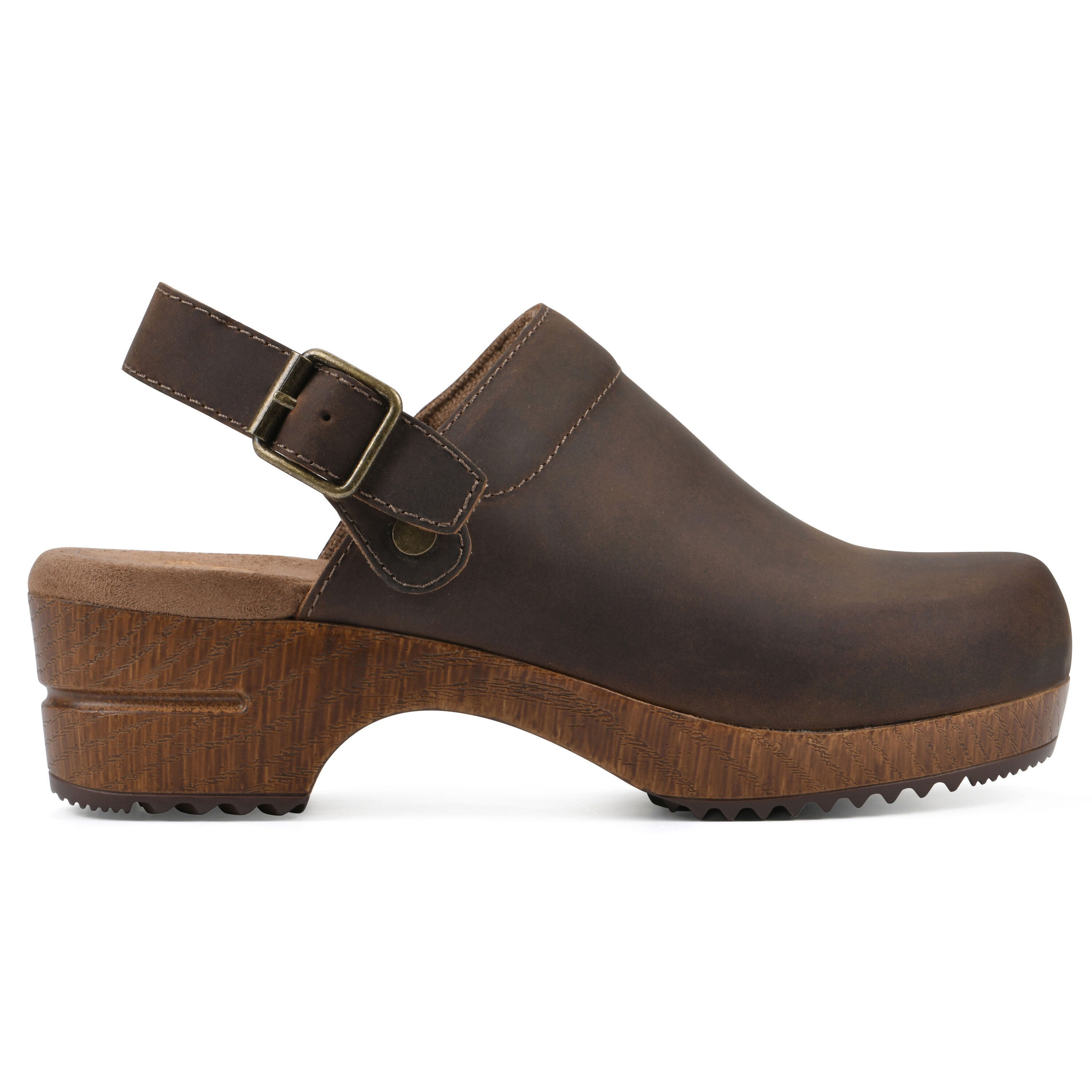 Being Clog, BROWN LEATHER, alternate image number 2