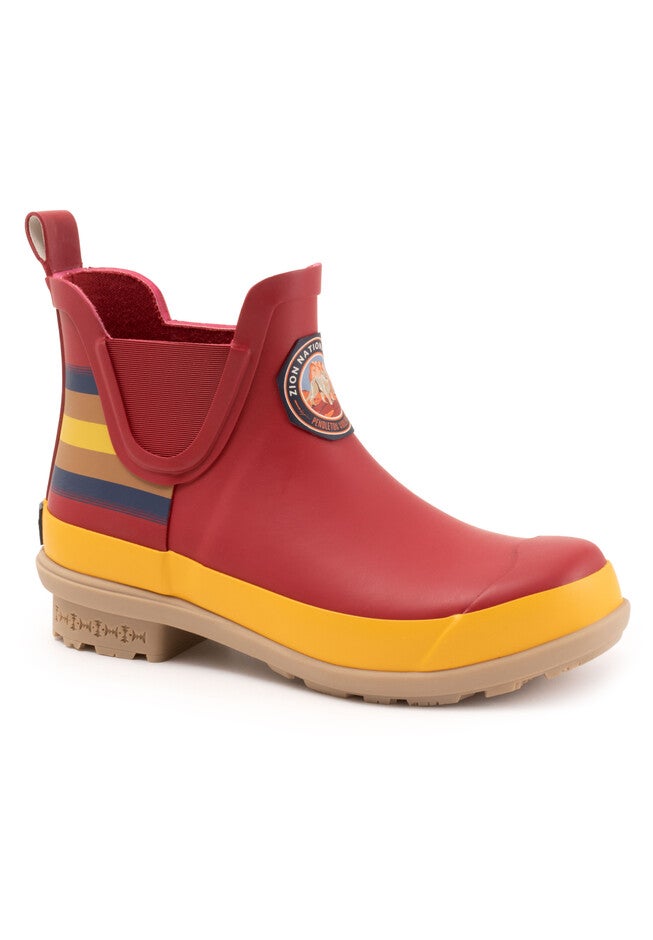 Zion Chelsea Rain Weather Bootie, RED, hi-res image number 0