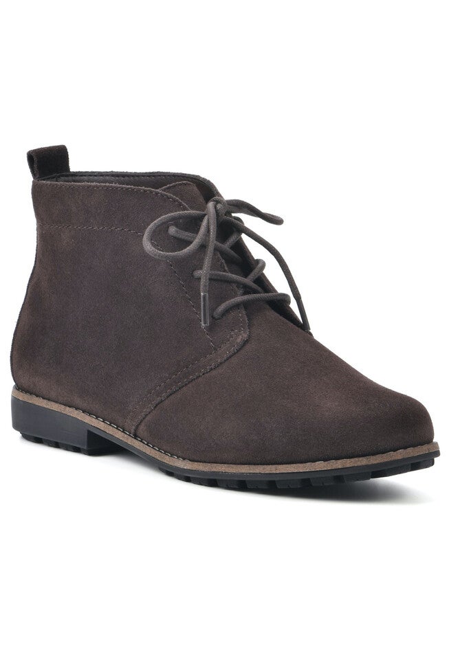 White Mountain Auburn Lace Up Bootie, BROWN SUEDE, hi-res image number null