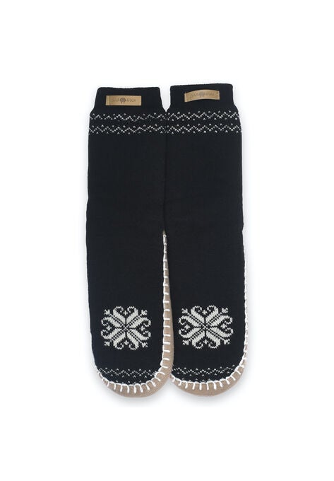 Cuffed Pattern Slipper Sock, , alternate image number null