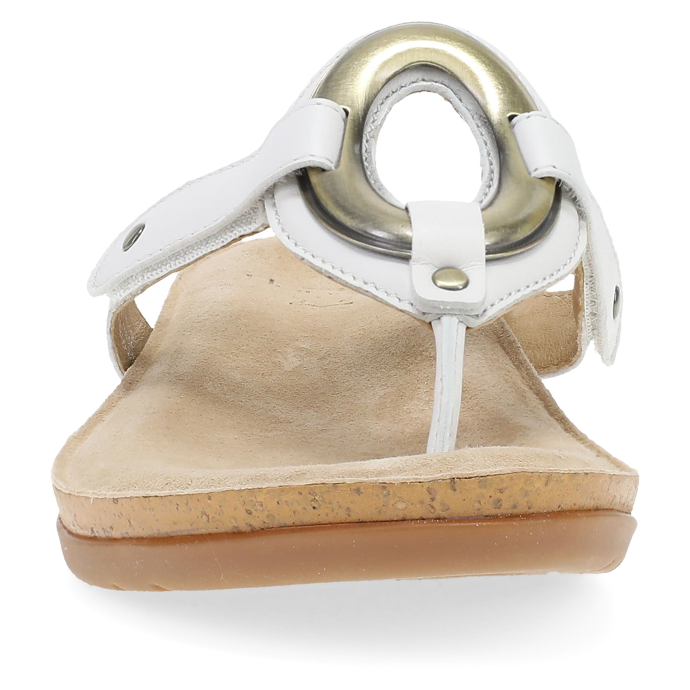 Rosalia Leather Sandal, WHITE, alternate image number 2