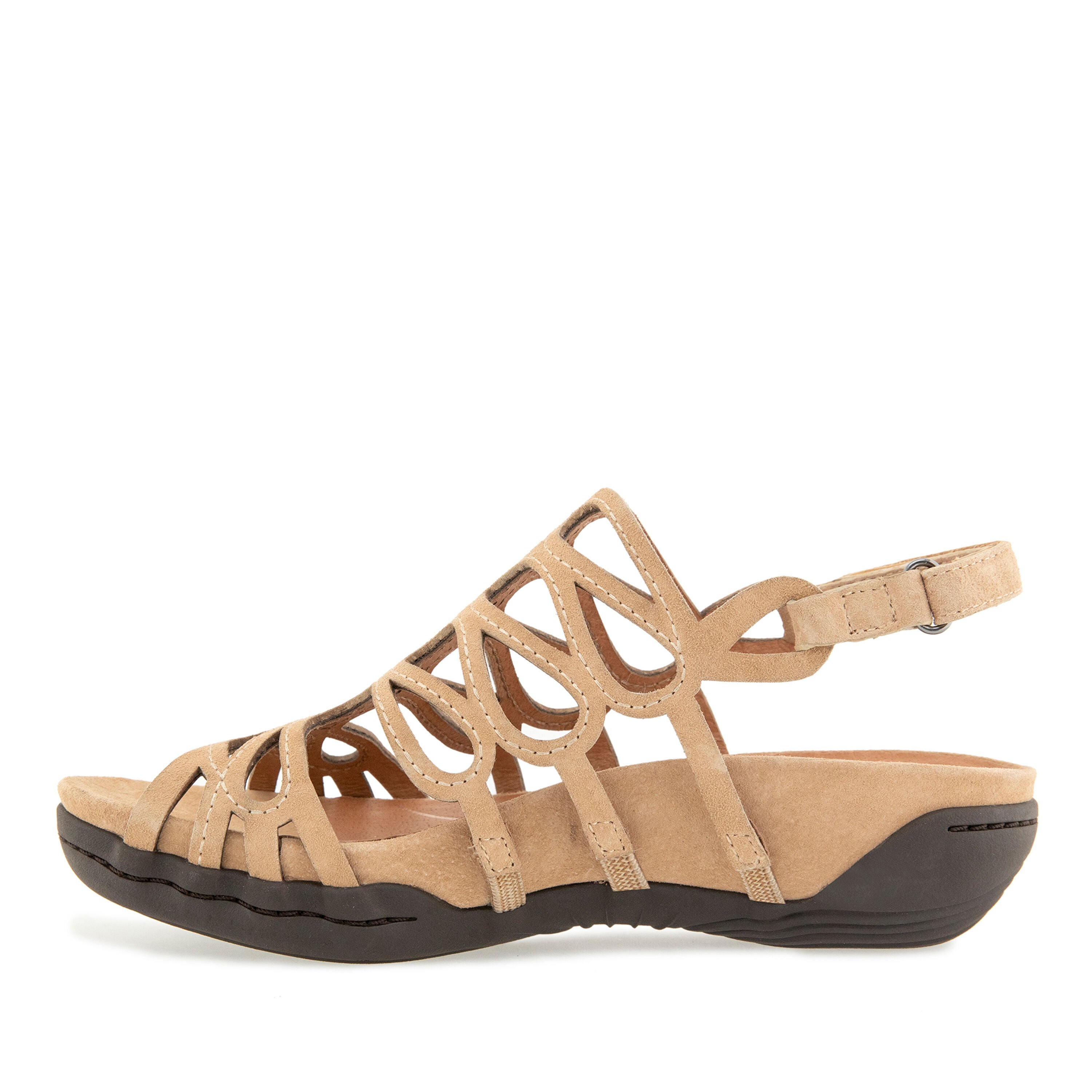 Miriam Casual Flat Sandal, APRICOT, alternate image number 3