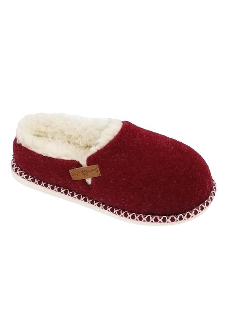 Faux Wool Felted Clog Slippers, RUBY, hi-res image number null