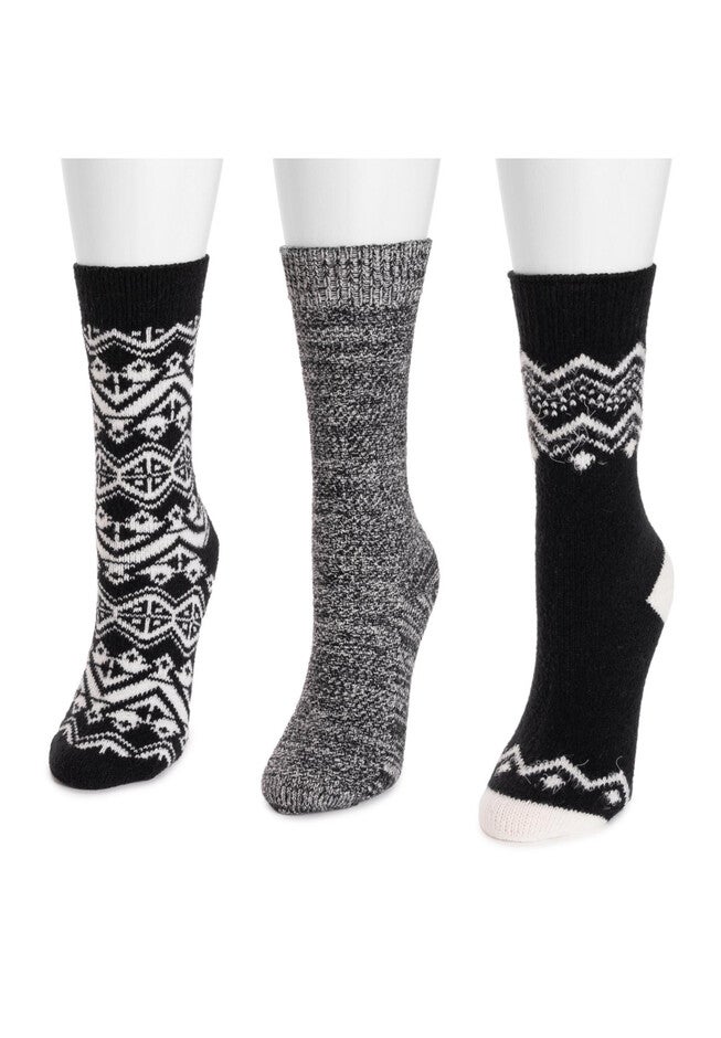 3 Pair Boot Slippers Socks, , on-hover image number 1