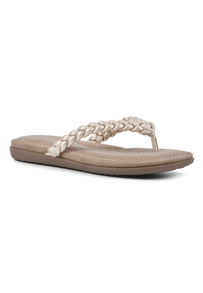 Cliffs Freedom Thong Sandal, GOLD METALLIC SMOOTH, hi-res image number null