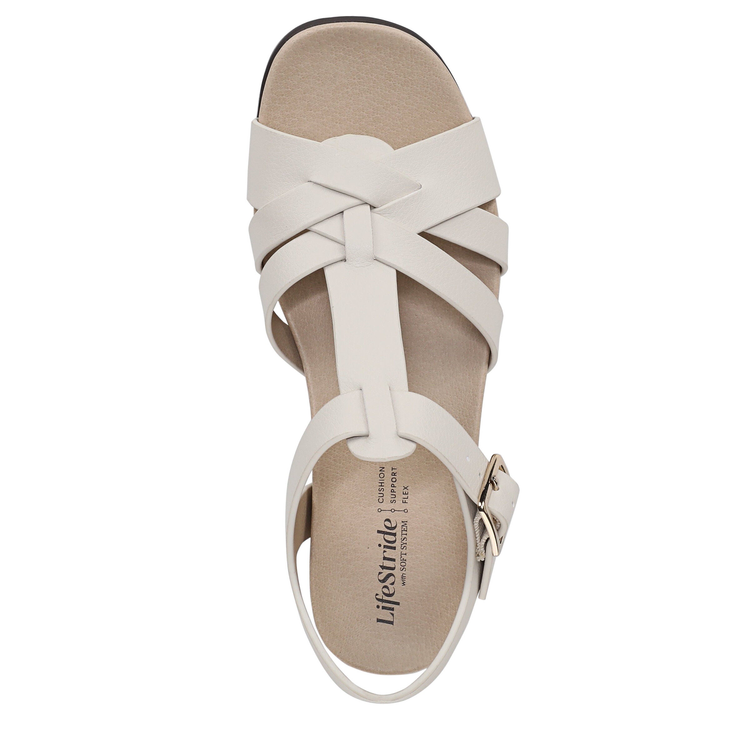 Grandiose Strappy Wedge Sandal, BONE, alternate image number 6