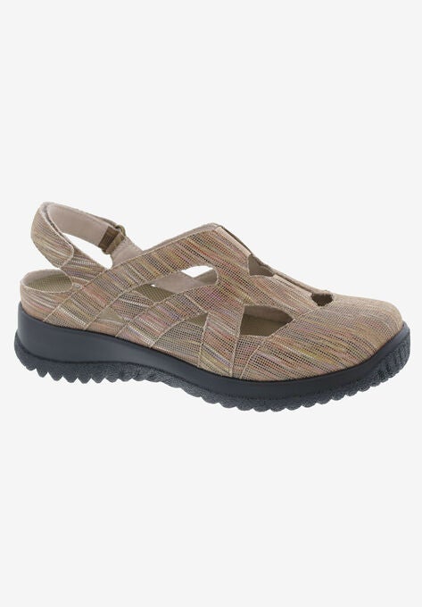 Drew Smiles Flats, KHAKI STRIPE LEATHER, hi-res image number null