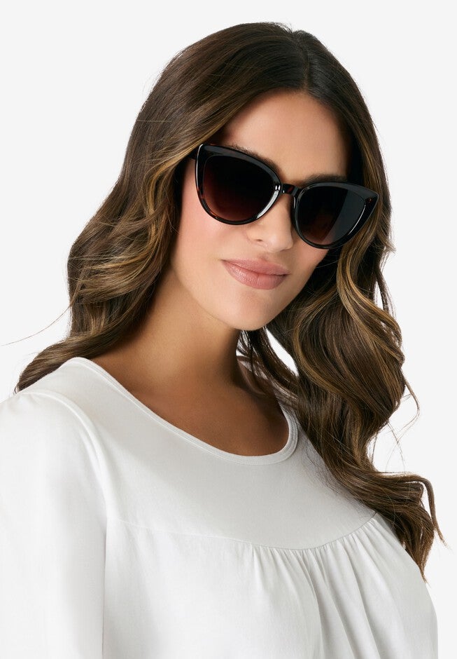 Cat Eye Sunglasses, BROWN, hi-res image number null
