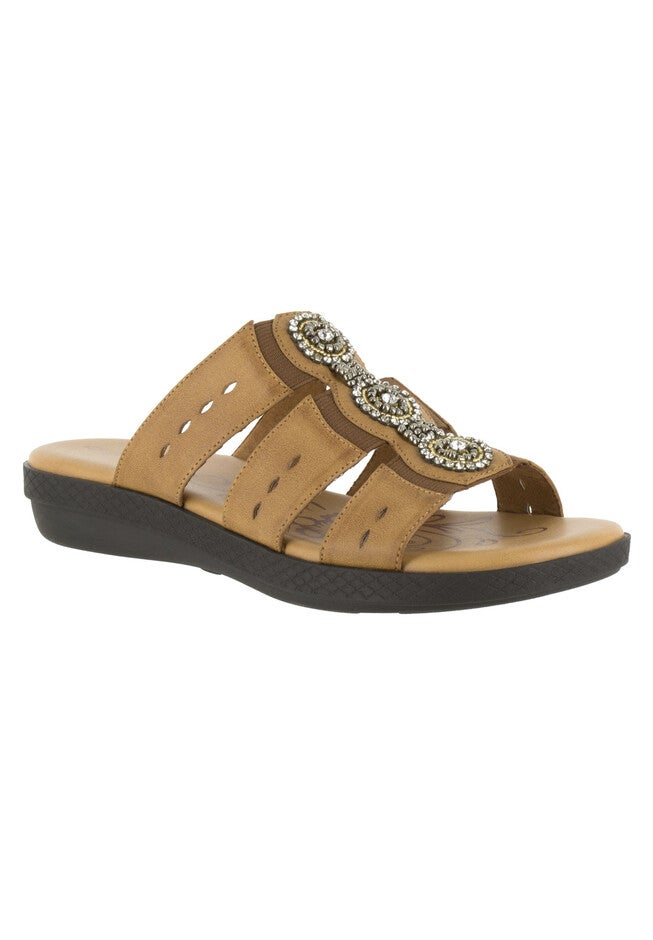 Nori Sandals by Easy Street®, LUGGAGE, hi-res image number 0