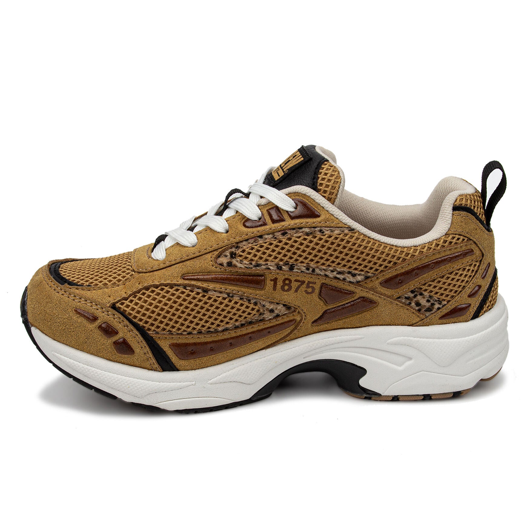 Fiona Arch Support Sneaker, TAN LEOPARD, alternate image number 3