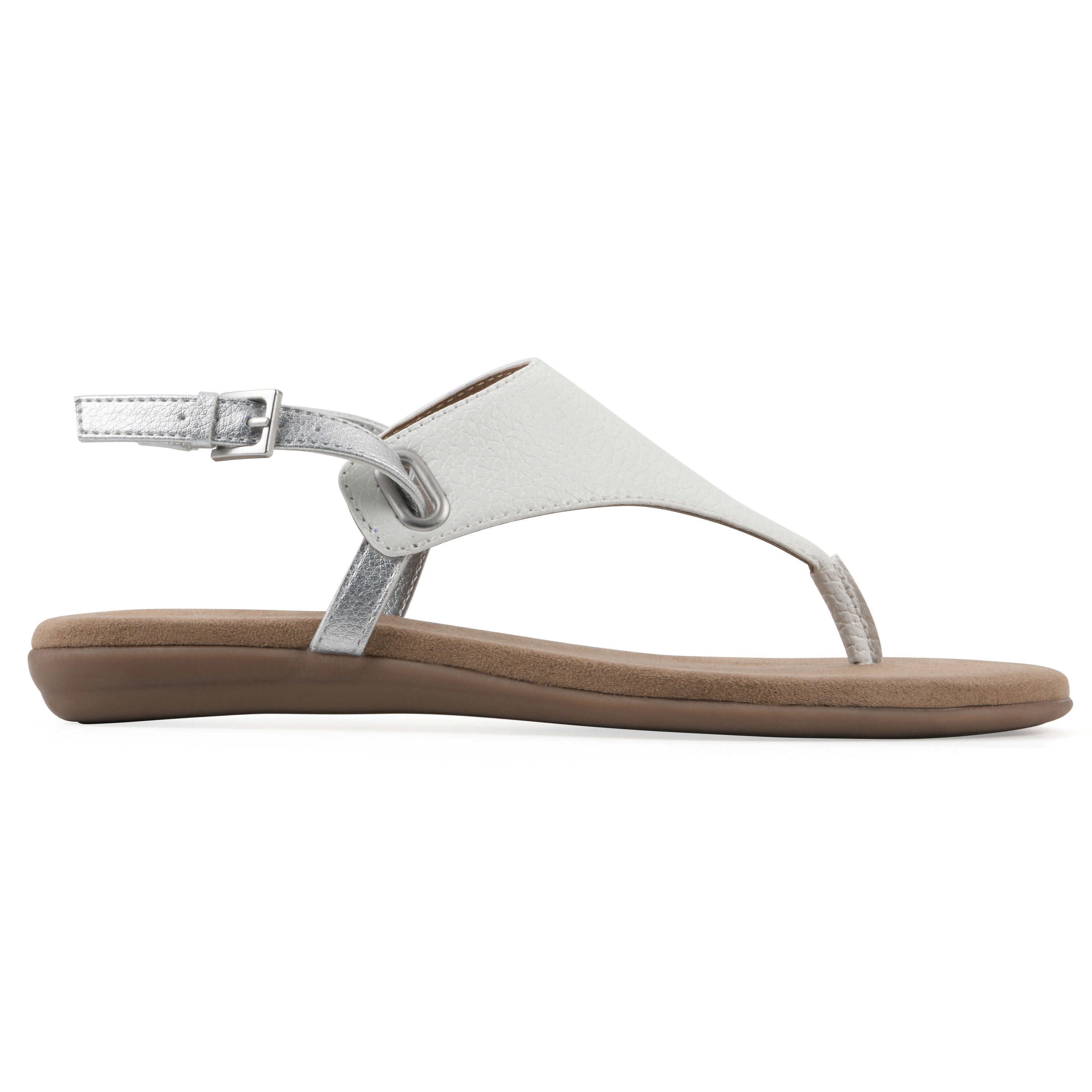 Lifted Backstrap Sandal, WHITE SMOOTH, alternate image number 2
