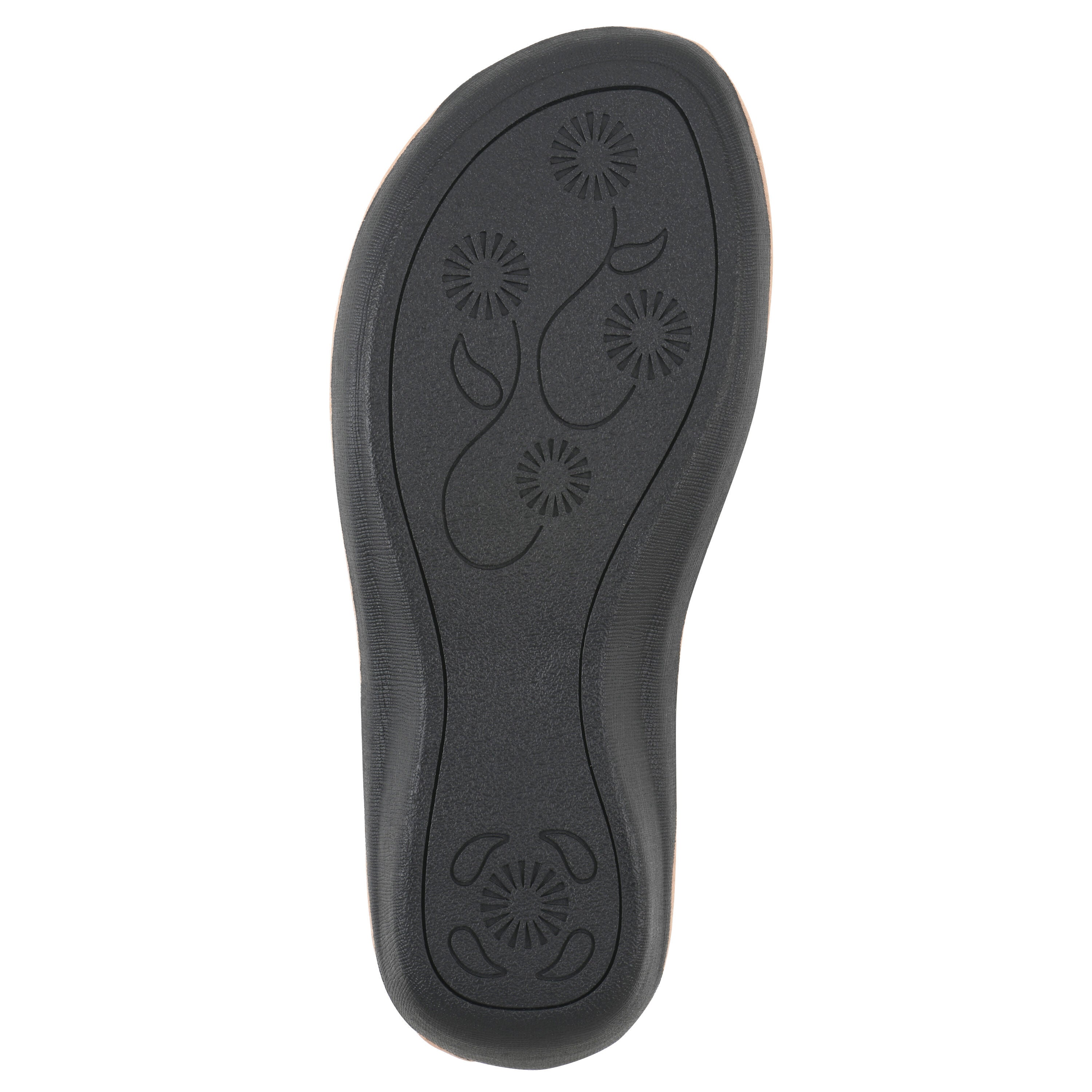 Cashlyn Floral Mini Wedge Sandal, BLACK SMOOTH, alternate image number 5