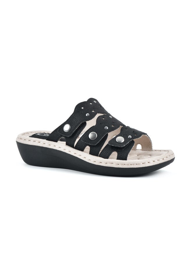Cliffs Caring Sandal, BLACK SMOOTH, hi-res image number null