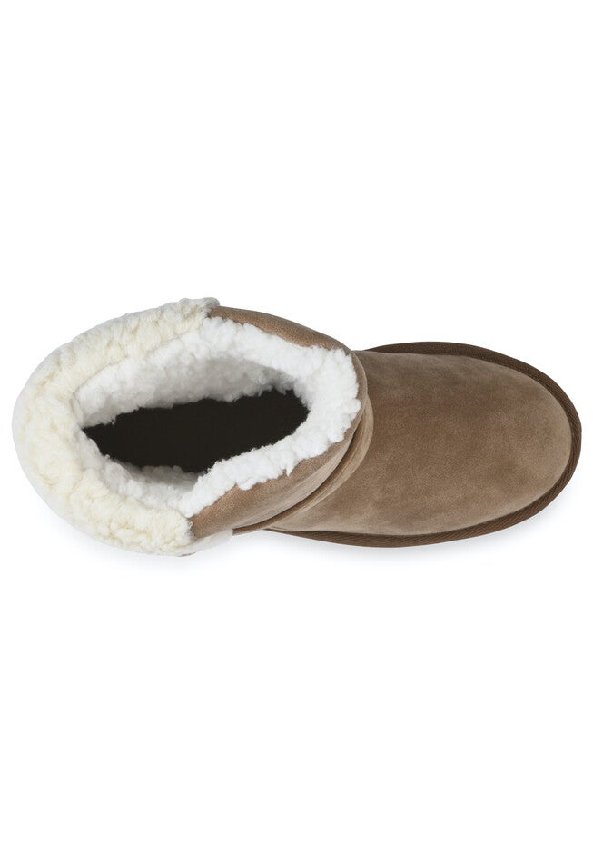 Faux Suede 1.5 inches Heel With Berber Back Boot, , alternate image number 4