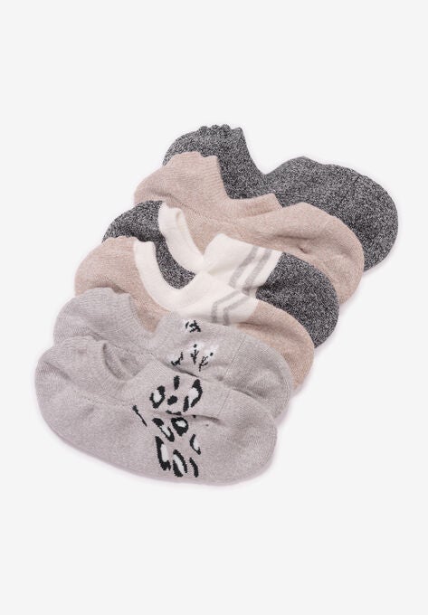 6 No Show Sport Sock, GREY NEUTRAL, hi-res image number null