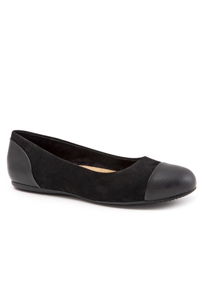 Sonoma Cap Toe Flat , BLACK NUBUCK, hi-res image number 0