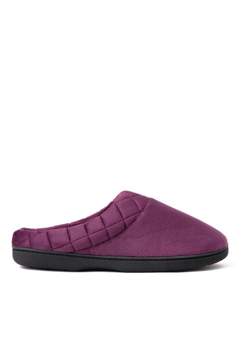 Darcy Velour Clog W/Quilted Cuff Slipper, , alternate image number null
