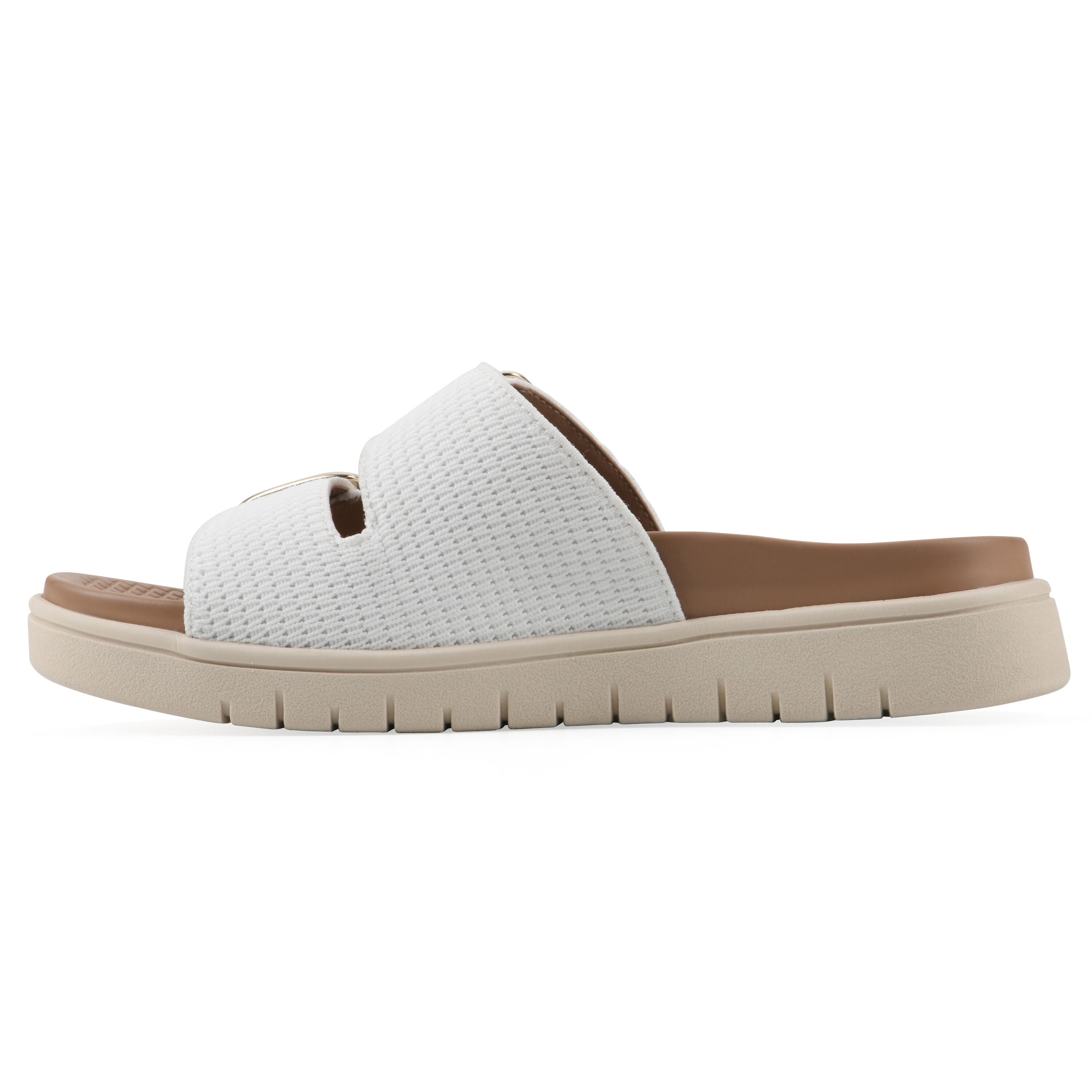 Nanny FOM Recovery Slide Sandal, WHITE FABRIC, alternate image number 3