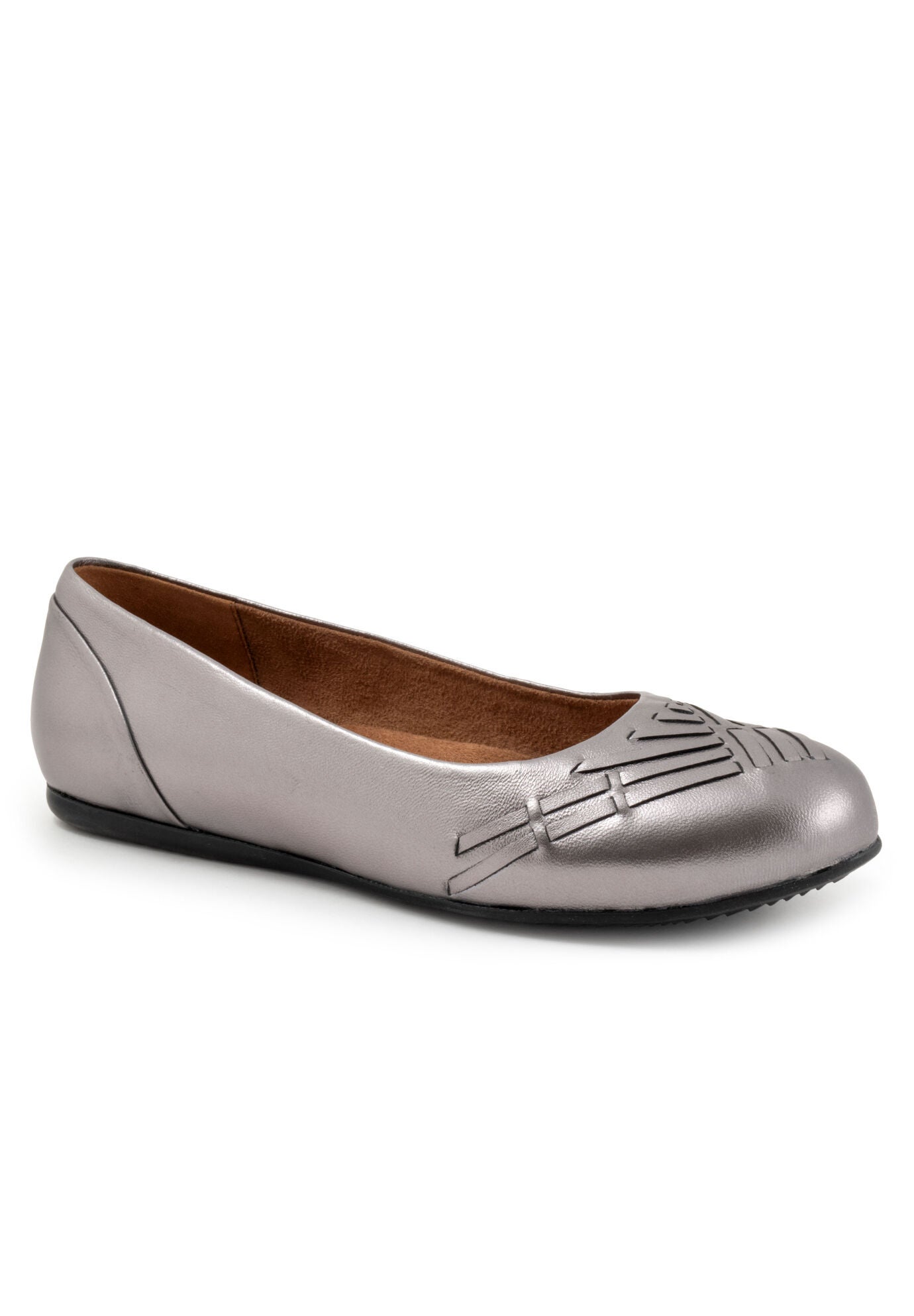 Sonoma Weave Ballerina Flat, PEWTER METAL, hi-res image number 0