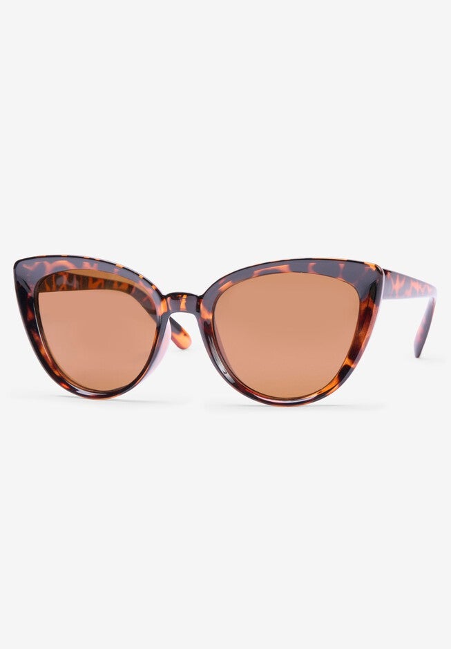 Cat Eye Sunglasses, BROWN, alternate image number null