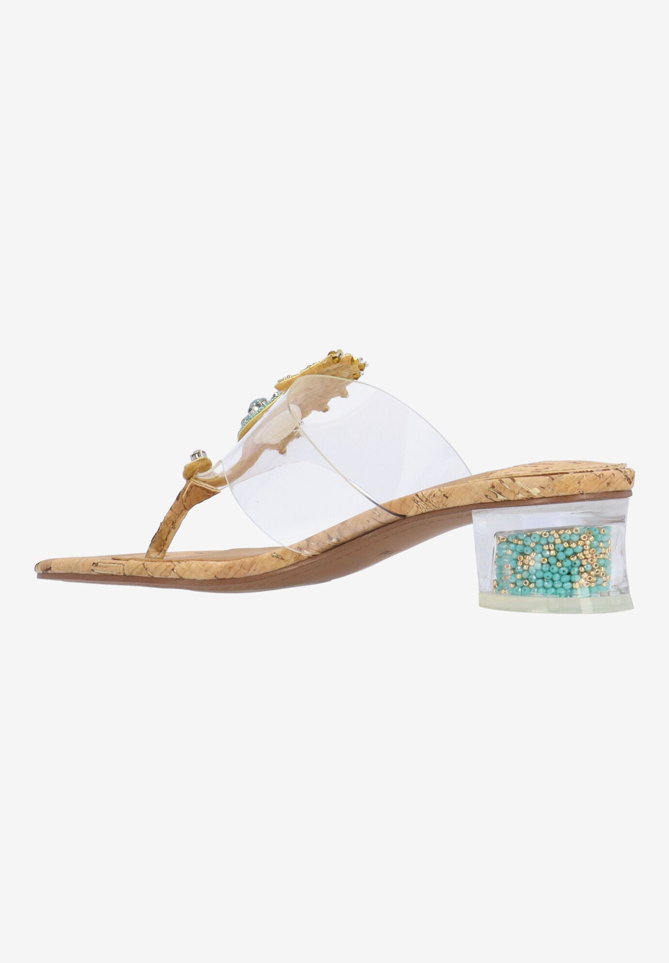 Seehorse Thong Sandal, CLEAR NATURAL GOLD, on-hover image number 1