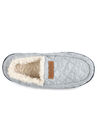 Quilted Jersey Mocassin Slipper Slippers, , alternate image number null