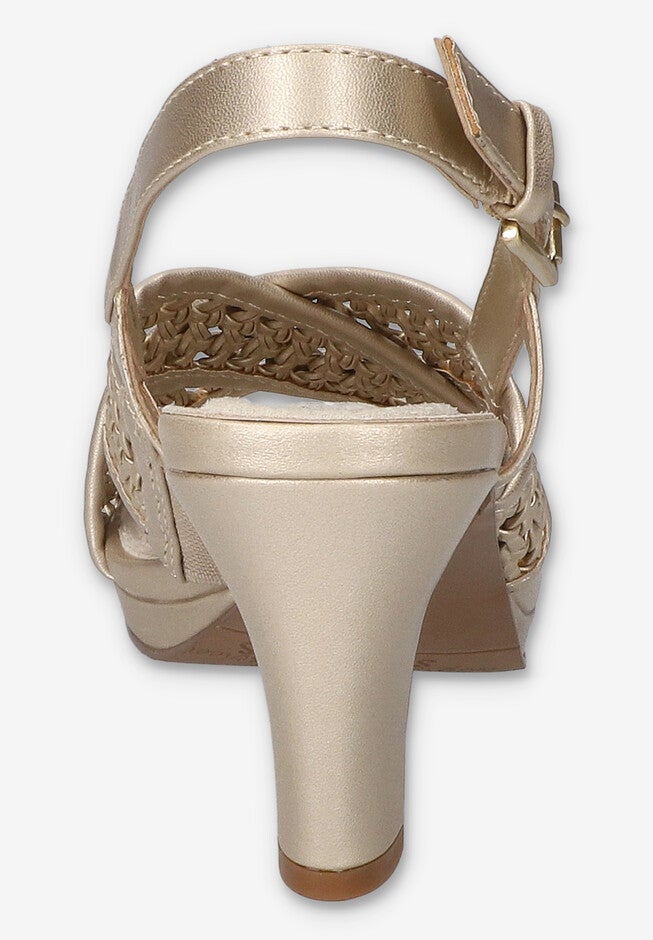 Sol Heeled Sandal, CHAMPAGNE, alternate image number 3