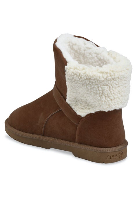 Faux Suede With Berber Back Ankle Boot, , on-hover image number null