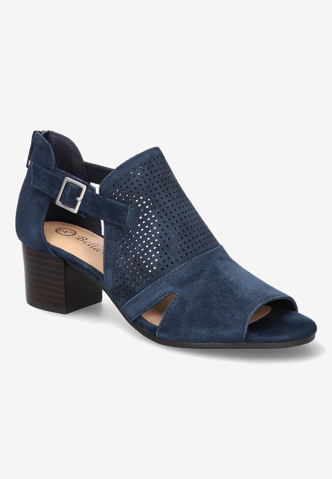 Illiana Sandal, NAVY SUEDE LEATHER, hi-res image number null
