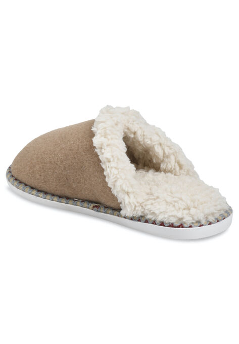 Faux Wool Closed Toe Scuff Slipper, , on-hover image number null