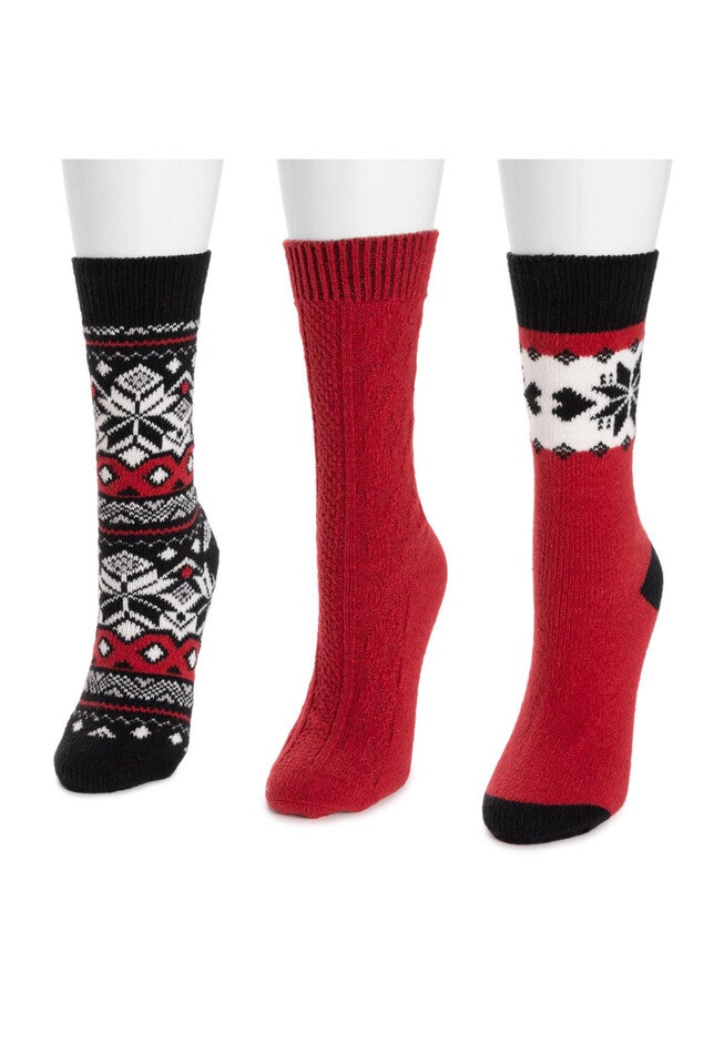 3 Pair Boot Slippers Socks, , alternate image number 5