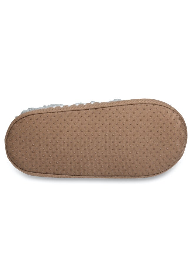 Womens Faux Shearling Mocassin Slipper With Sidewall Slippers, , alternate image number null