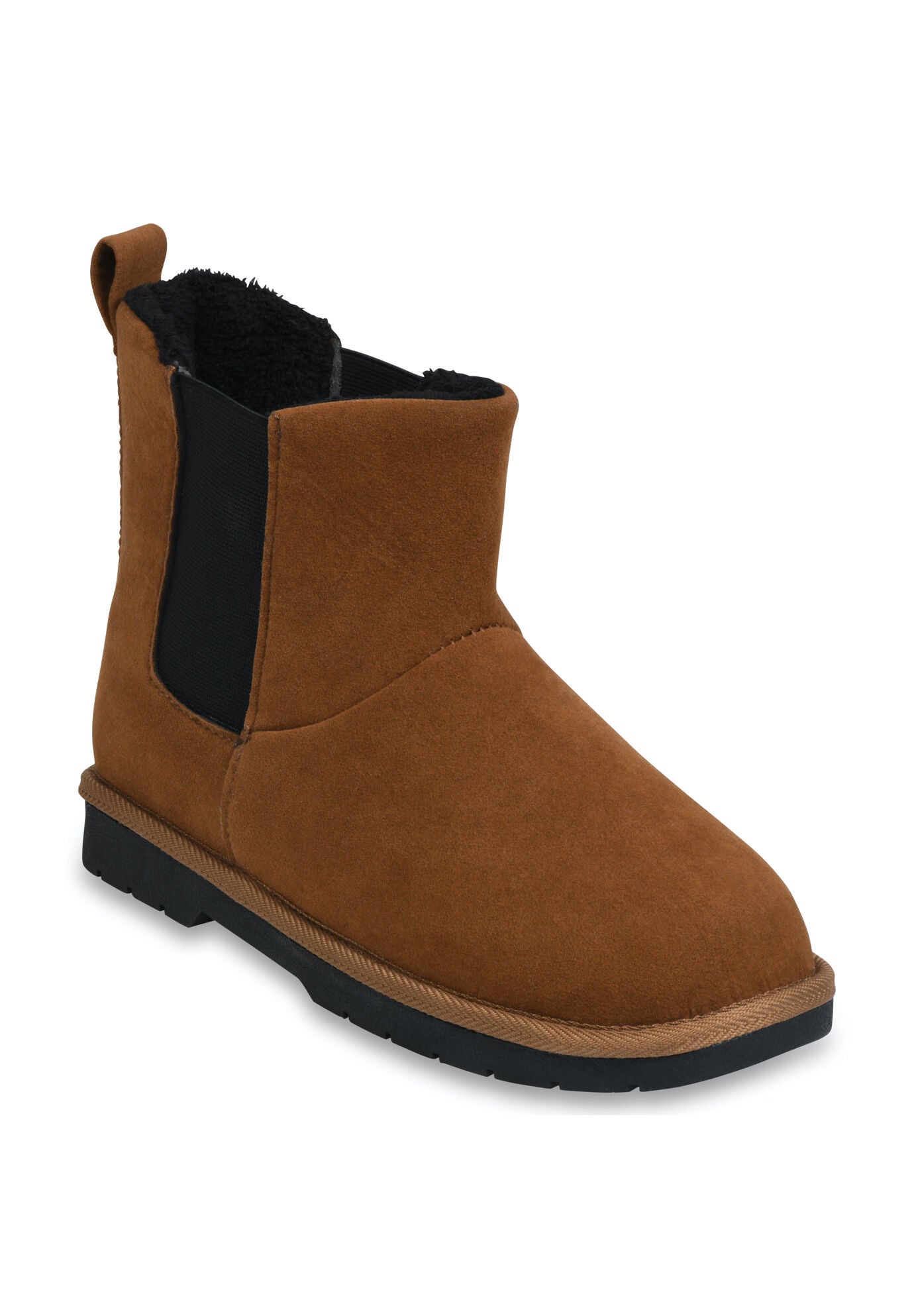 Faux Suede Double Gore Ankle Boot, TAN, hi-res image number 0