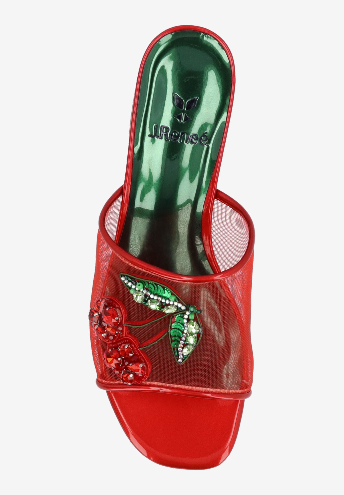 Charry Slip-On Sandal, RED GREEN, alternate image number 1