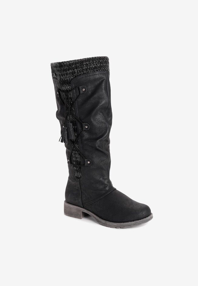 Bianca Water Resistant Knee High Boot, BLACK, hi-res image number null