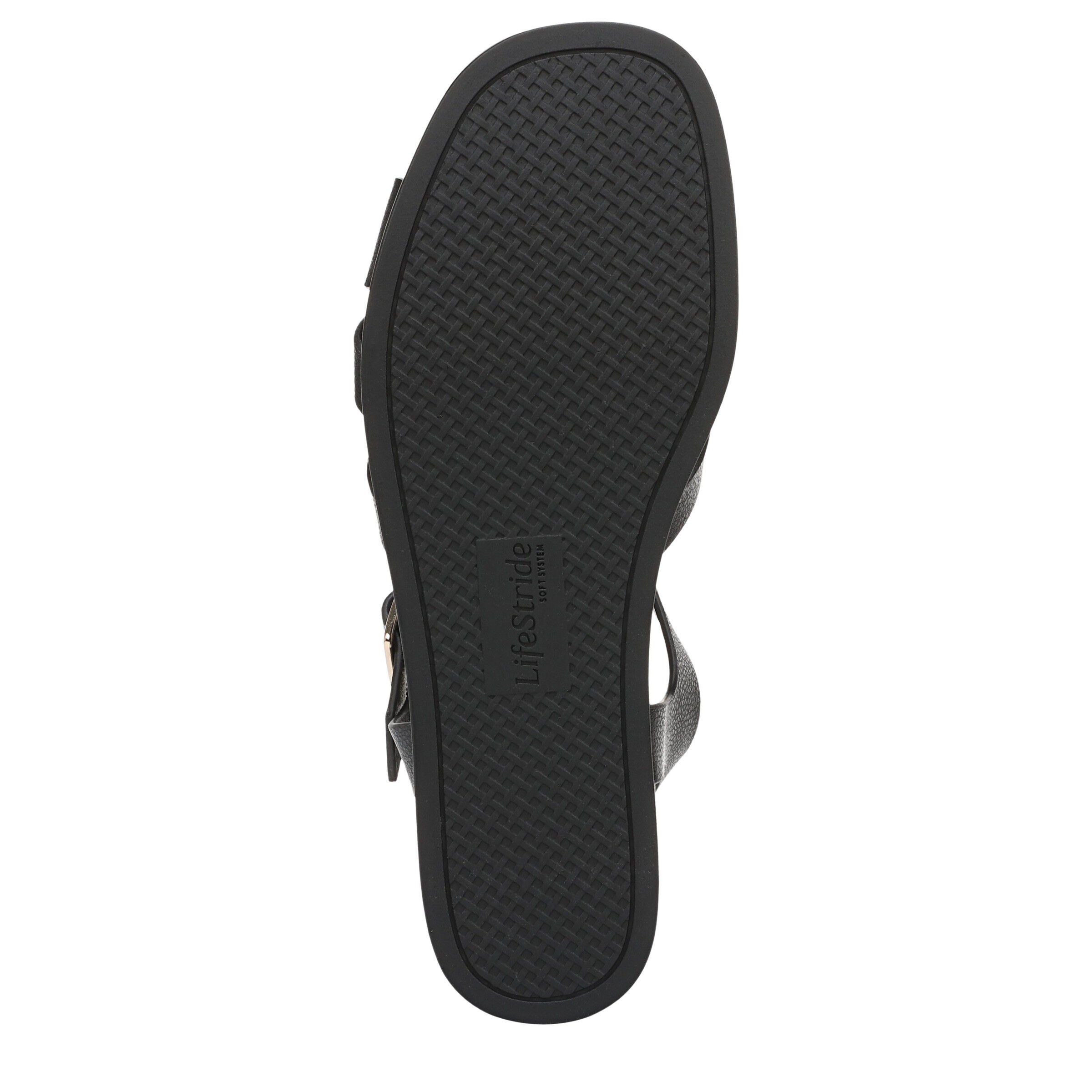 Grandiose Strappy Wedge Sandal, BLACK, alternate image number 7