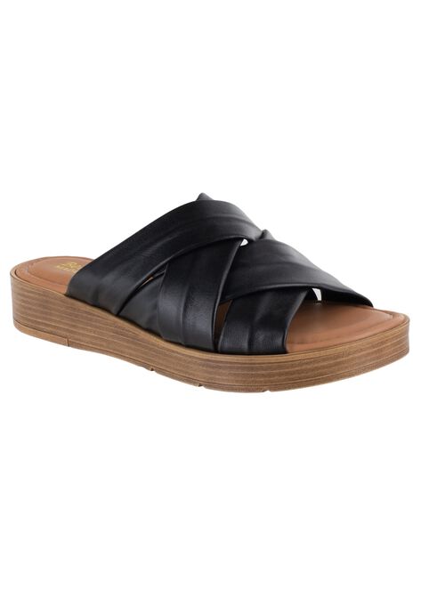 Tor-Italy Slide , BLACK LEATHER, hi-res image number null