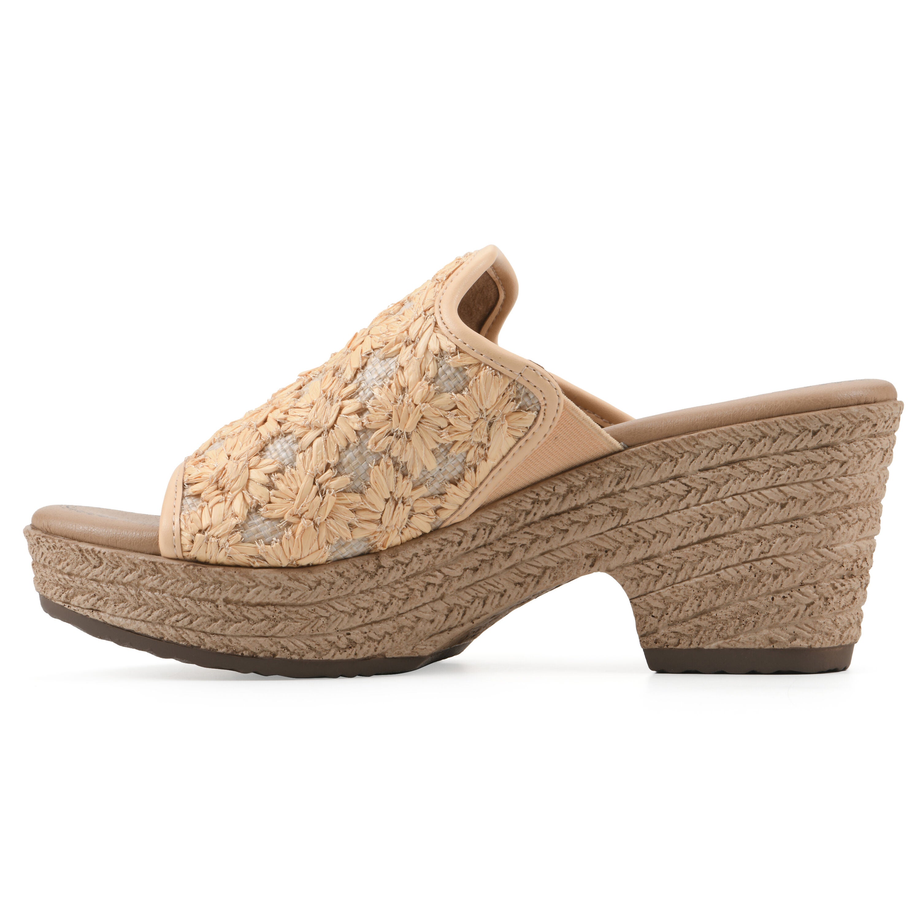 Bizzie Wedge Sandal, MUSTARD FABRIC, alternate image number 3